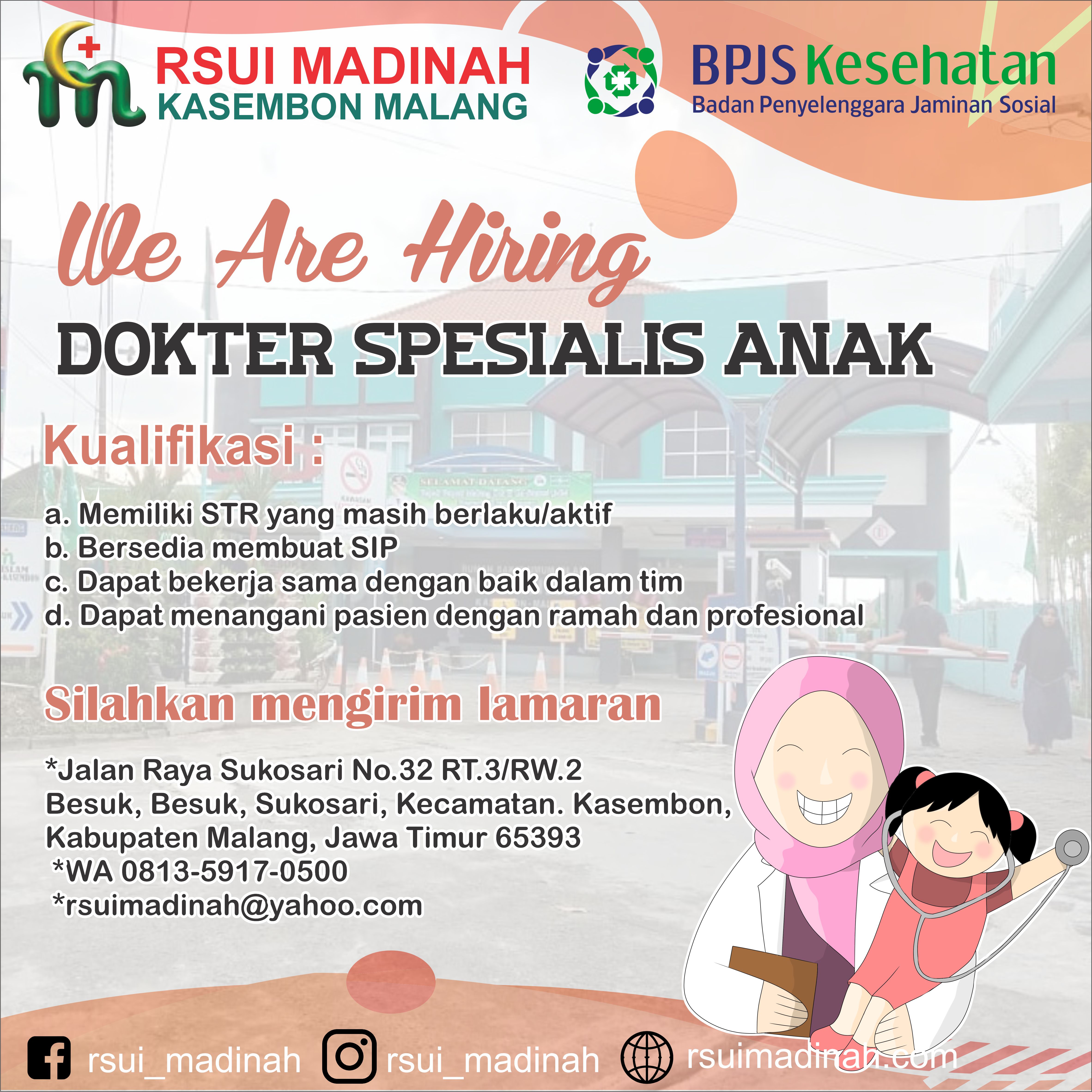 Membuka Lowongan Untuk Dokter Spesialis Anak